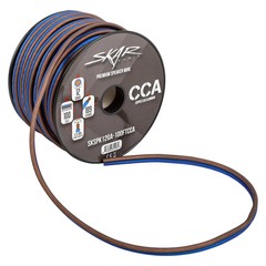 Skar Audio 12 Gauge CCA Car Audio Speaker Wire – 100 Feet (Matte Brown/Blue)