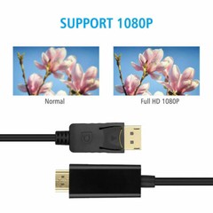 Display Port DP to HDMI Cable Adapter Converter Audio Video PC HDTV 1080P 60Hz