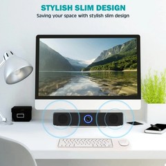 Stereo Bass Sound Computer Speakers 3.5mm USB Wired Soundbar for Desktop Laptop