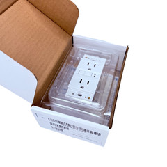 Crestron HZA-PWR-GFCI-15A-W Duplex Receptacle, GFCI, 15A, White – NEW – SEALED