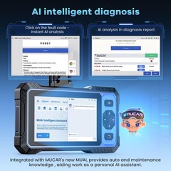 2025 Mucar 632 Four Systems Car Diagnostic Tool OBD2 Scanner Code Reader CANFD