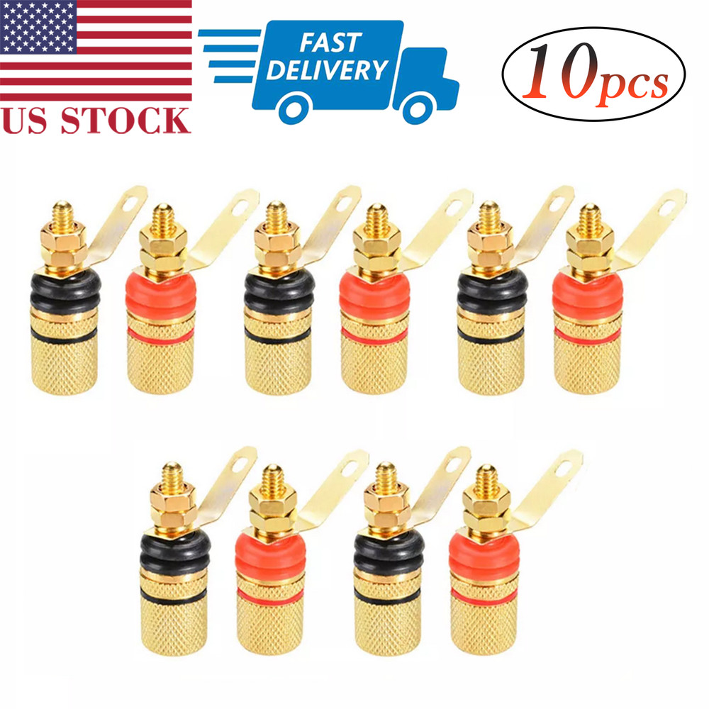 10xAmplifier Speaker Terminal Binding Post Banana Plug Socket Connector US Stock