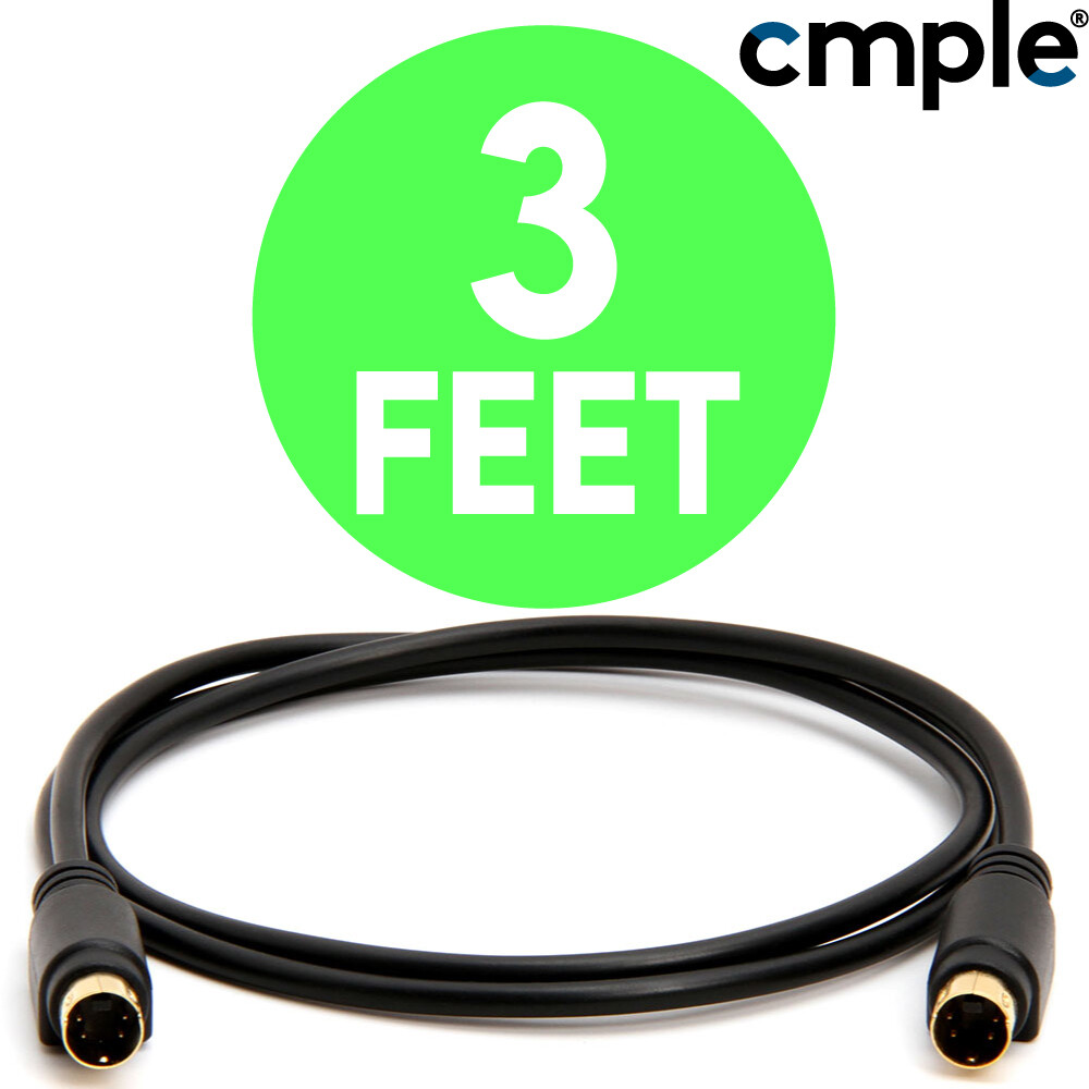 S Video Cable SVHS SVideo 4 PIN VCR Monitor S-Video Male to Male Camcorder Cord