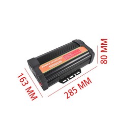16000W Car Power Inverter DC 12V To AC 110V Black with 2x 2.1A USB and AC Socket
