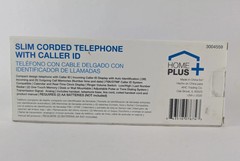 Black Slim Corded Telephone with Caller ID by Home Plus – Desk or Wall Mounted