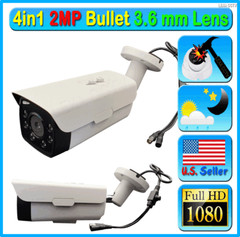 4in1 3.6mm Starvis HD 2MP 1080P TVI AHD CVI CCTV Night Color Bullet Camera