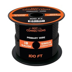 BEST CONNECTIONS Automotive Primary Wire 18 Guage, 100ft (Various Color Options)