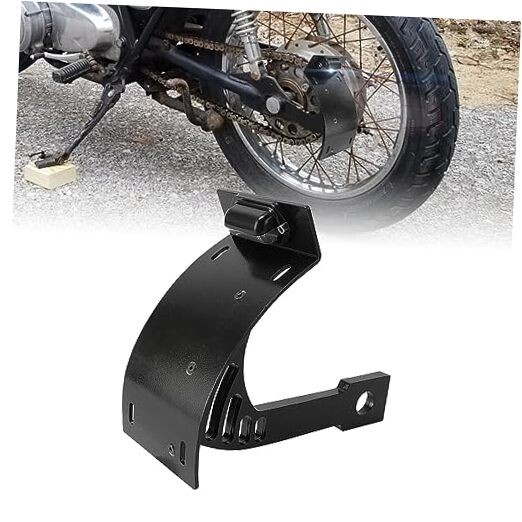 Add White Lights Black Motorcycle Cured Vertical Side Mount Licese Plate with