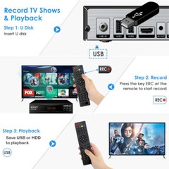HEVC FTA Satellite Decoder TV Receiver Sat Finder H265 Media Push Meecast Tv box