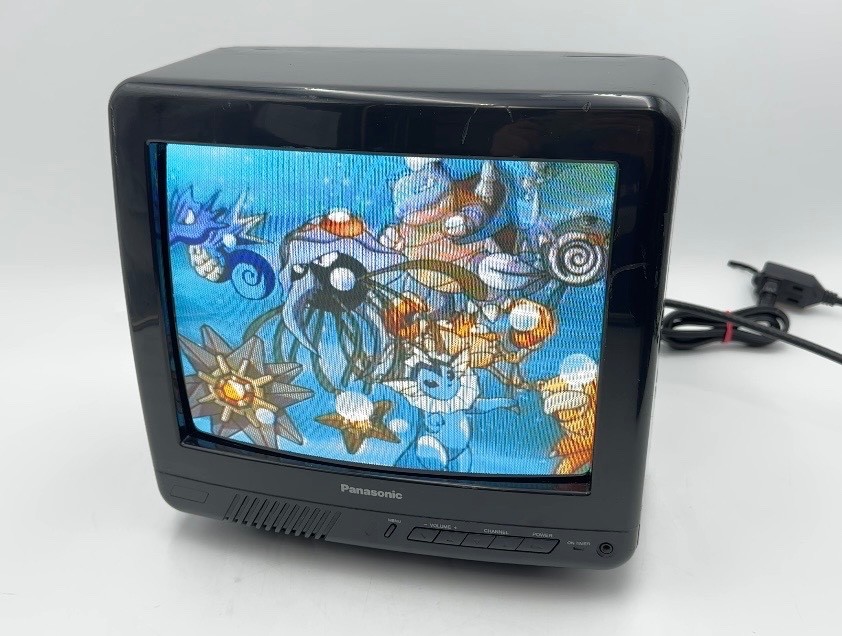 Panasonic 10″ Color CRT TV CTN-1051R Retro Gaming Tested Working Coax 1992