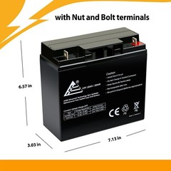 12V 18Ah SLA Sealed Lead Acid Replacement Battery for Universal Battery UB12180