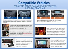 Eonon E90X7S 6+64 Android 14 9″ Car Stereo Radio CarPlay for BMW E90 E91 E92 E93