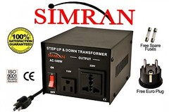 Simran AC-500W 110V 220V Power Source Voltage Converter Up-Down Transformer