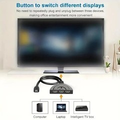3 Port HDMI Splitter Cable 1080P Switch Switcher HUB Adapter for HDTV PS4 US