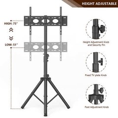 Universal Outdoor Tripod TV Stand with Mount Tilt Adjustable up to 70″