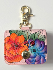 NWOT – Anuschka Hand Painted AIRPOD Leather Case – 15 Different To Choose From