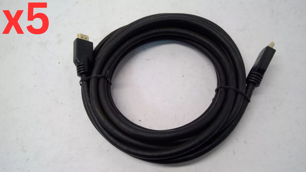 Lot of 5 – HIGH SPEED 4K HDMI CABLE 26AWG CL2 V16442 PC XBOX PS5 TV – 15FT