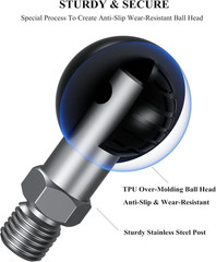 2 Pack 1” Ball Adapter With M10 X 1.25 Threaded Post Compatible With Ram Mounts