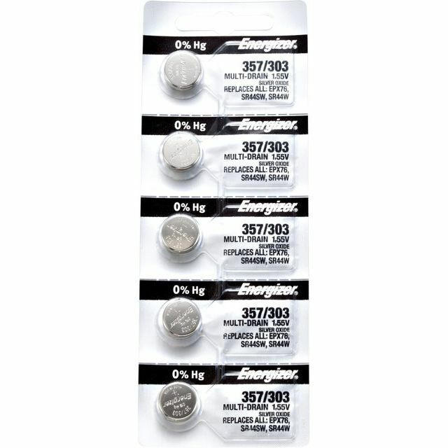 10 Energizer 357/303 Silver Oxide Coin Cell Batteries 1.55V FREE SHIP!