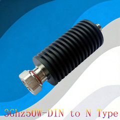 DIN(7/16) to N 50W RF Coaxial Fixed Attenuator 1-60dB 0-4GHz 50Ω for Telecom Tes