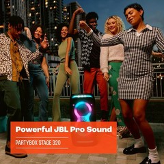 JBL PartyBox Stage 320 Illuminated LED Wireless Bluetooth Speaker – Black