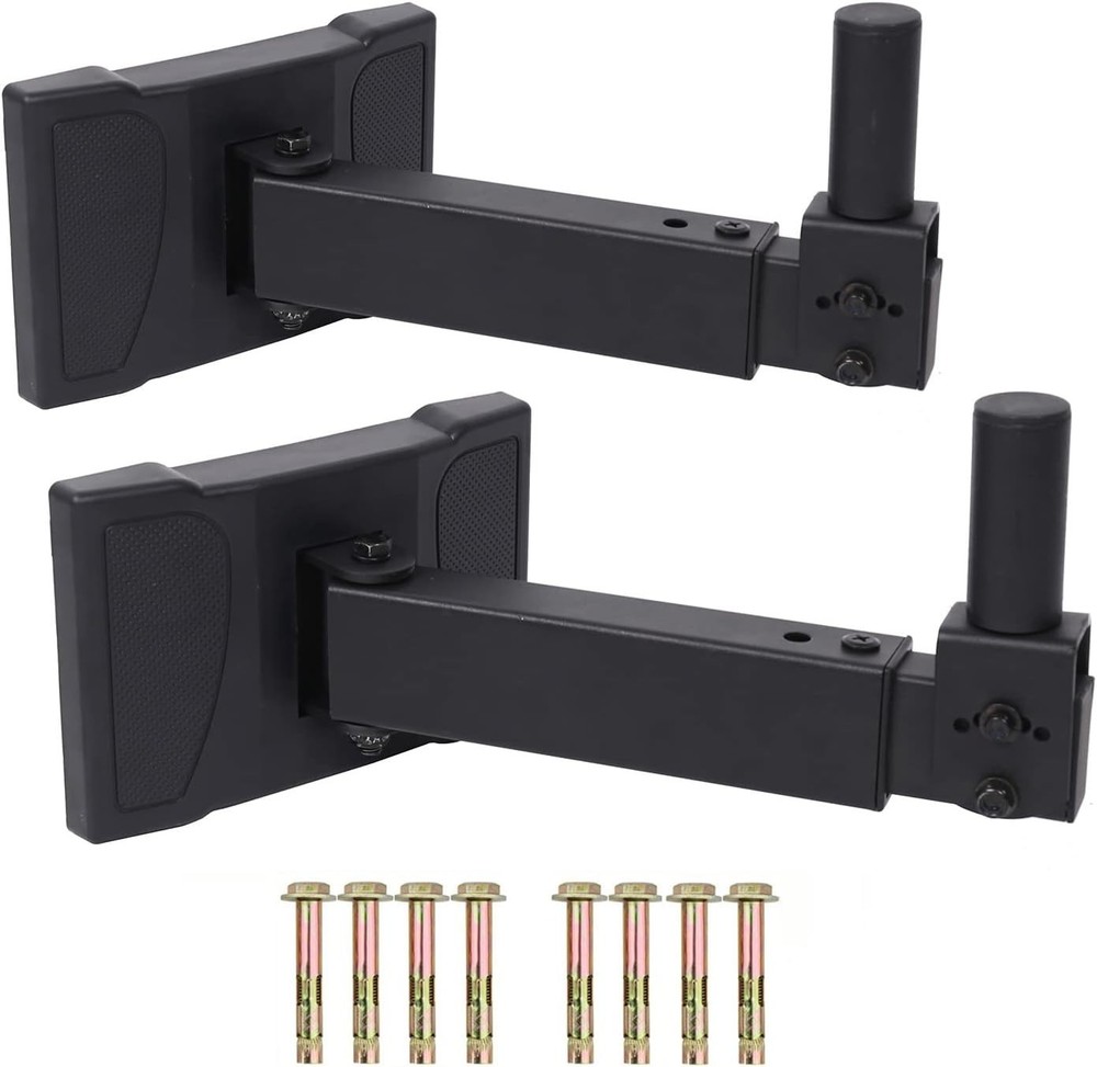 Durable Alloy Steel Speaker Mounts with Swivel, Tilt & 100 lb Limit – 2 Pack