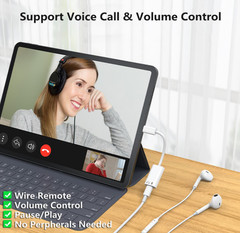 USB C to Lightning Audio Adapter, USB Type C Male to Lightning Female Earphone C