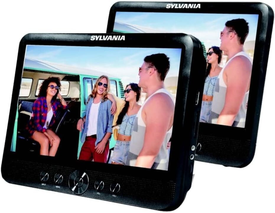Sylvania 10.1″ Dual-Screen Portable DVD Player (Recertified)