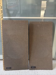 Vintage Large Advent Bullnose Speaker Grills w/ Badge