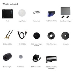 Fluance RT85 Reference Turntable with Record Weight and Vinyl Cleaning Kit