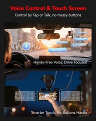 REDTIGER 4K Dash Cam Front and Rear, Touch Screen 3.18 Inch, Free 64GB Card
