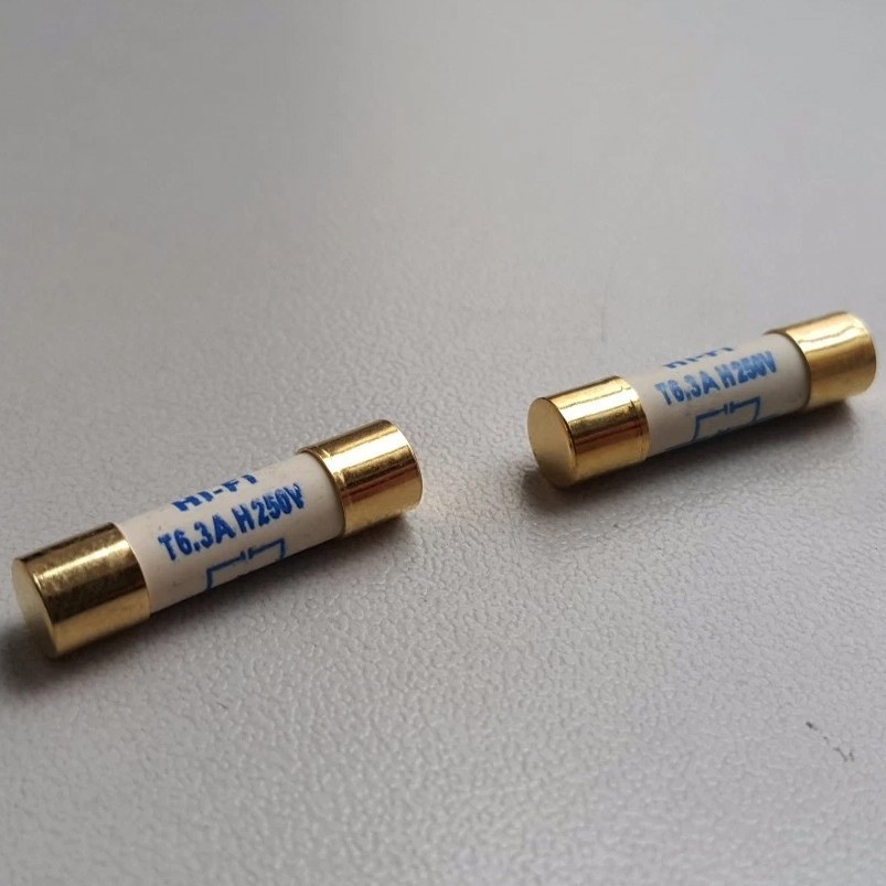 2PCS HiFi Silver Fuse Gold Plate 5x20mm 6x32mm 0.5A 2A 3.15A 5A 6A 10A Slow Blow