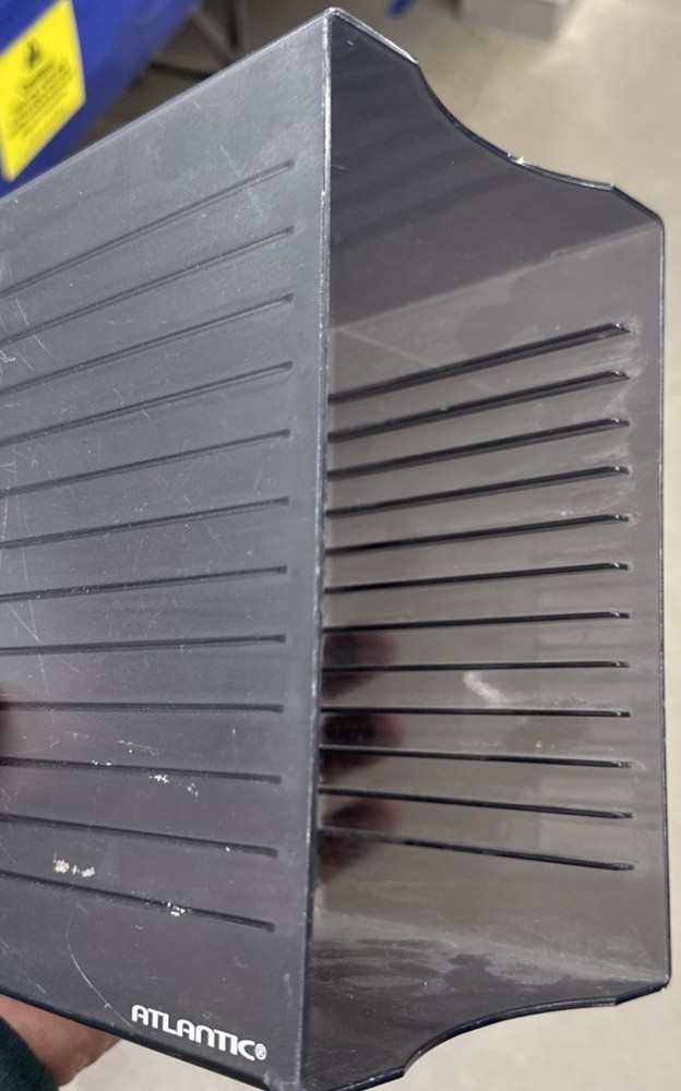 VTG Atlantic Smoked Plastic 15 CD Jewel Case Storage Rack/Holder Wall Mountable