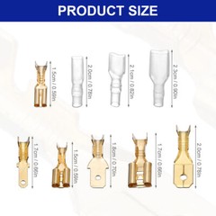 900X Assortment Male Female Spade Terminals Electrical Wire Crimp Connectors Kit