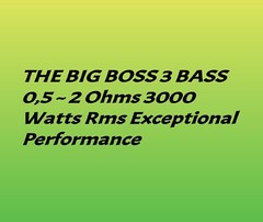 Taramps THE BIG BOSS 3 BASS 0,5 ~ 2 Ohms 3000 Watts Rms Exceptional Performance