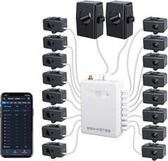 Smart Home Energy Monitor with 16 50A Circuit Level Sensors, Real-Time Power Usa