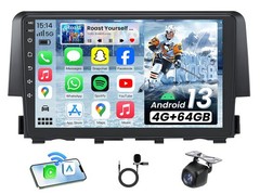 8Core 4+64GB Android 13 Car 4GB RAM 64GB ROM, Fit 16-21Civic 4+64G