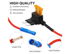 16-Pack Fuse Tap Kit – 4 Types 12V Add-A-Circuit Automotive Fuse Adapter