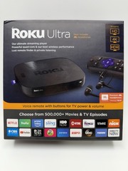 Roku Ultra 4K/HD/HDR Streaming Media Player with JBL Headphones 4661R- Black