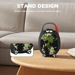 Cute Silicone Case Cover for JBL Clip 5,Anti-Scratch Schockproof Cartoon Black