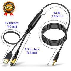 192Khz DAC Optical to 3.5Mm Converter Optical Audio Cable to AUX Adapter
