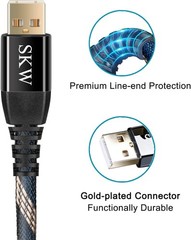 SKW Audiophiles USB 2.0 DAC Audio Cable USB Type A to USB Type B Printer Cable 5