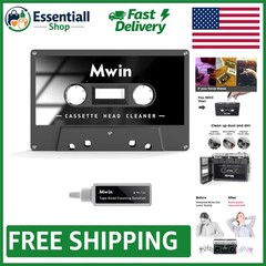 Compact Cassette Player Cleaning Kit – Non-Abrasive Head Cleaner Tape Included