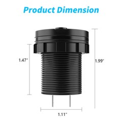 12V USB C Charger Port Fast Car Charger PD & QC Outlet Socket for Boat RV Marine