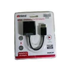 Inland DisplayPort to DVI Adapter DP to DVI New Sealed