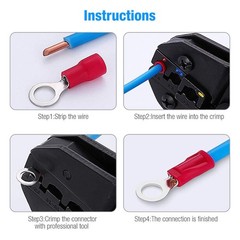 1200pcs Assorted Insulated Electrical Wire Terminals Crimp Connectors Spade Kit