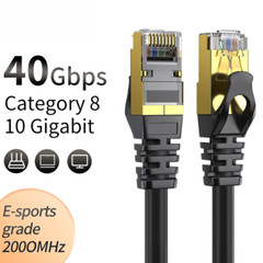 2Pack Cat 8 Ethernet RJ45 Cable Super Speed 40Gbps Patch LAN Network Gold Plated