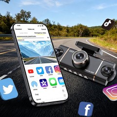 4 Channel Wifi Dash Cam 1080P HD Driving Recorder G-Sensor Car Front+Rear Camera