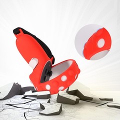 2Pcs Handle Grip Cover Silicone+Nylon Strap For Oculus Quest 2 VR Controller