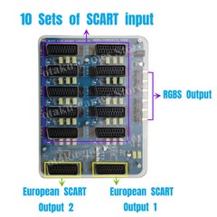 EUR SCART Automatic 10 In 3 Out Distributor Converter Automatic Divider Board